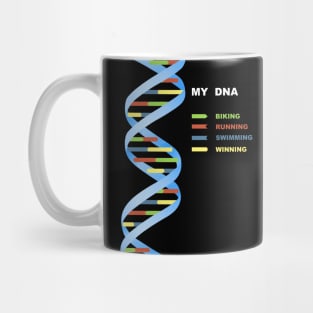 My DNA Triathlon Triathlete Swim Bike Run Mug